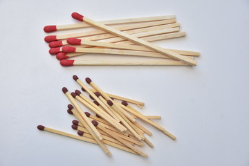  Matches isolated on white background