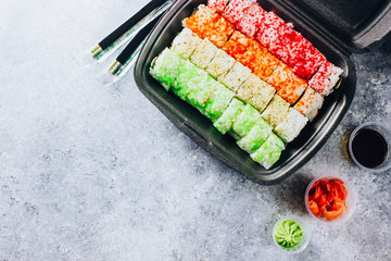 Japanese cuisine california roll and tuna roll