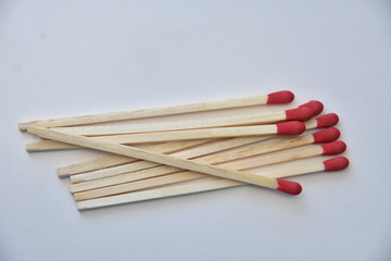  Matches isolated on white background