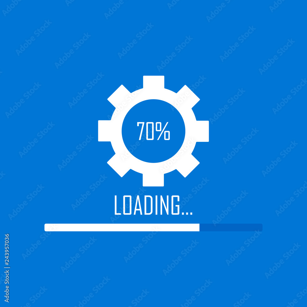 Aufkleber system software update and upgrade concept. loading process screen. modern vector illustration flat 