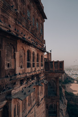 Fototapeta premium Mehrangarh Fort above the blue city of Jodhpur in Rajasthan, India