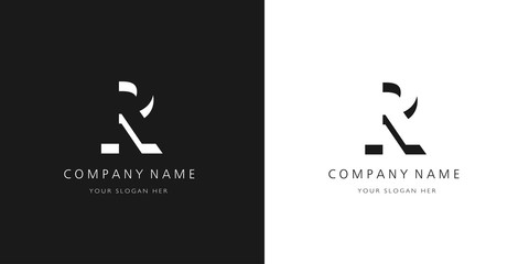 R logo letter design	