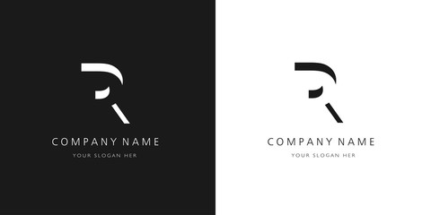R logo letter design	 - obrazy, fototapety, plakaty