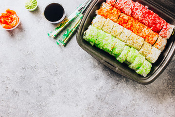 Japanese cuisine california roll and tuna roll