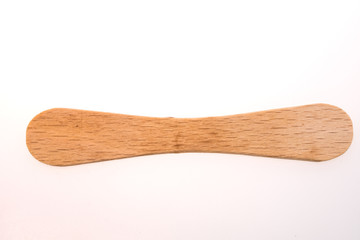 Wooden ice-cream sticks on white background