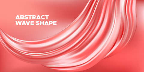 Abstract Liquid Shape, Pastel Background.