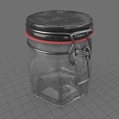 Small hexagon lock jar