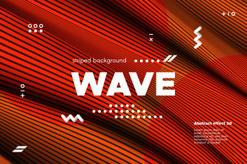 Abstract Wave Template with 3d Effect.