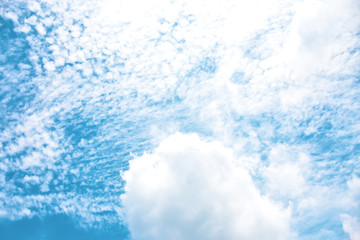Fototapeta na wymiar Bright Blue Sky Clouds Background