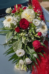Wedding car decoration in Romania
