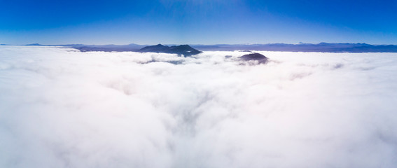 Humidity clouds coming from the Pacific Ocean and crashing to the Andes mountains called in Chile: Camanchaca, a cloud formed by humidity that every morning covers the Atacama Desert bringing life