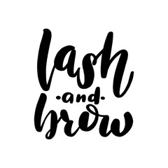 Lash and brow lettering greeting