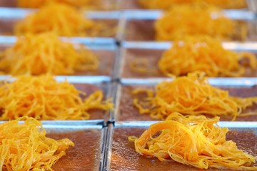 Thai custard dessert at street food