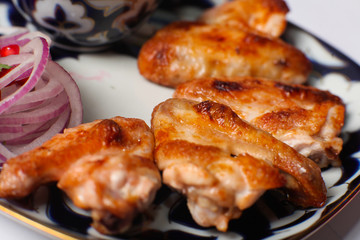 Grilled meat and fish