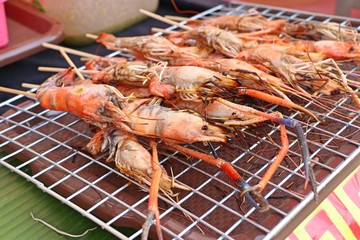 grilled shrimp at street food