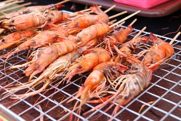 grilled shrimp at street food