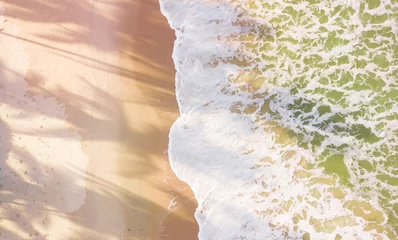 Foto op Plexiglas Luchtfoto Waves on the beach view from drone