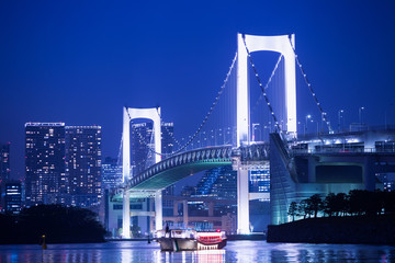 夕暮れのレインボーブリッジ