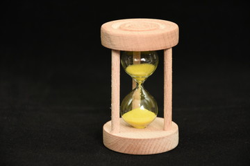 Wooden Hourglass isolated  