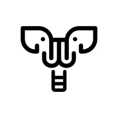 Elephant logo. Funny Icon. Cute mammal symbol. Vector Eps 10.