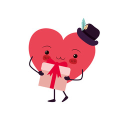 heart love kawaii character