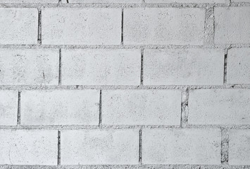 old white painted cement brick block wall texture surface background.