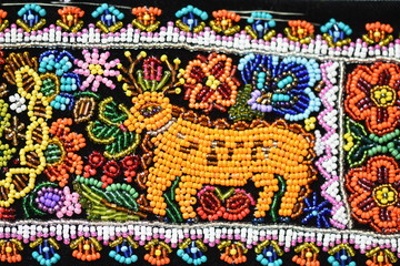 Detail of traditional Romanian folk costume ,ARDEAL area, Romania.BISTRITA,chimir,belt,