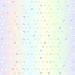 Glowing heart pattern. Seamless vector