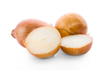 Onions isolated on white background