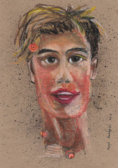 portrait of a woman with painted face