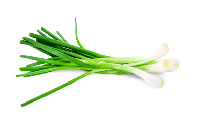 Green onion isolated on white background