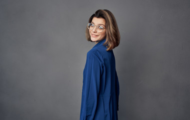woman smiling with glasses