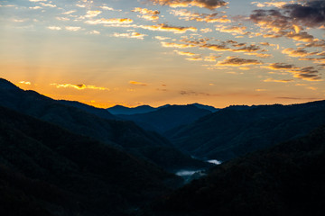 Mountain view  in the early morning at Wat Phrathat Doi Leng view point