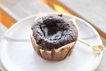 muffin or dark chocolate muffin