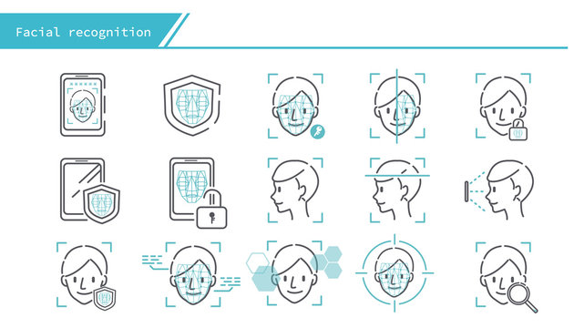 face recognition icon concept