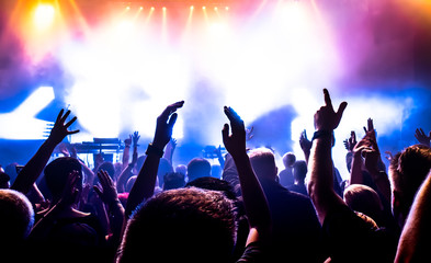 concert crowd at rock concert