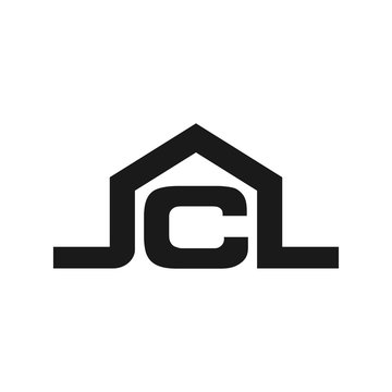 home shape with letter JCL. vector logo.