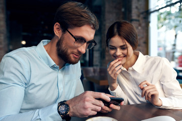 young couple having dinner in restaurant