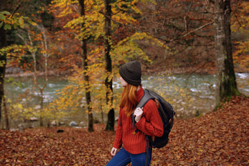 girl in autumn forest