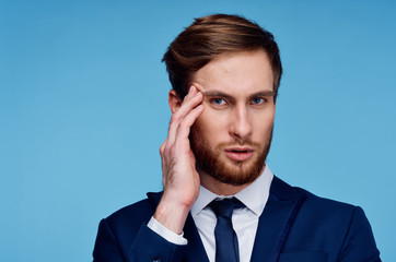 a man has a headache