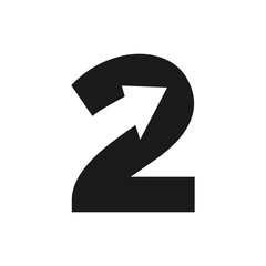 number two vector logo.