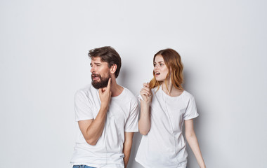 friends on a white background