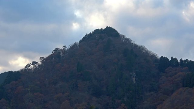 Timelapse of Cloud Afterglow over Mountain in Japan 