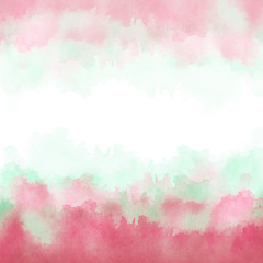 Watercolor splash stain, Green and red. Abstract blot, background. Water Effects, Watermelon.
Isolated on white background