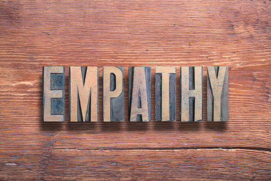 empathy letters wood