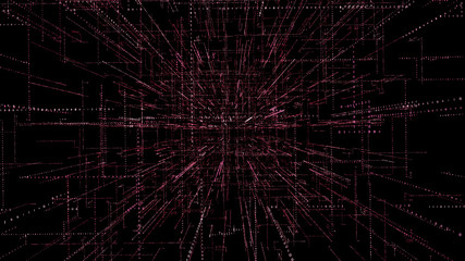 3D Smart digital binary code with futuristic smart technology connection network concept .
