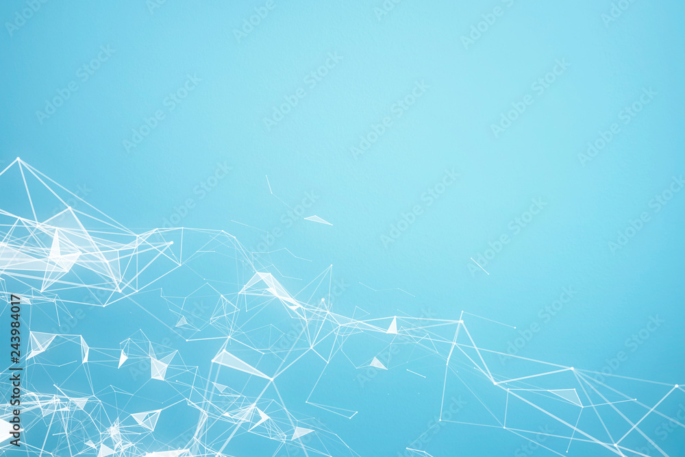 Poster abstract plexus network connection systems with dots and connecting lines .
