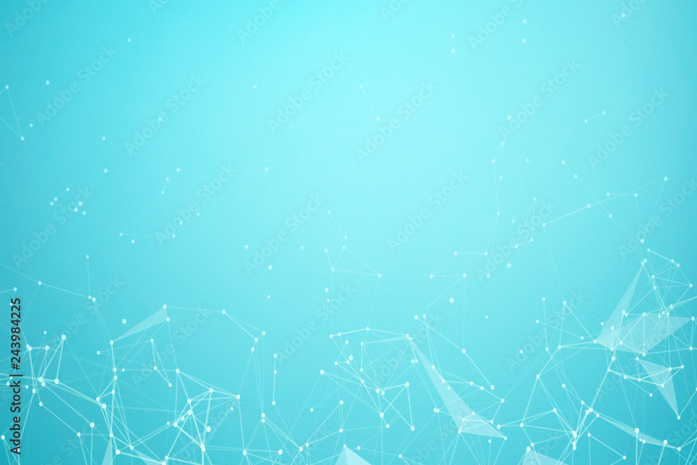 Poster abstract plexus network connection systems with dots and connecting lines .