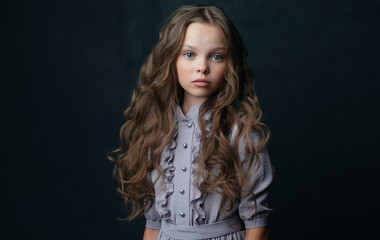 cute beautiful girl doll with curls