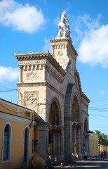 Fototapeta na wymiar Entrance of Colon Cemetery in Cuba
